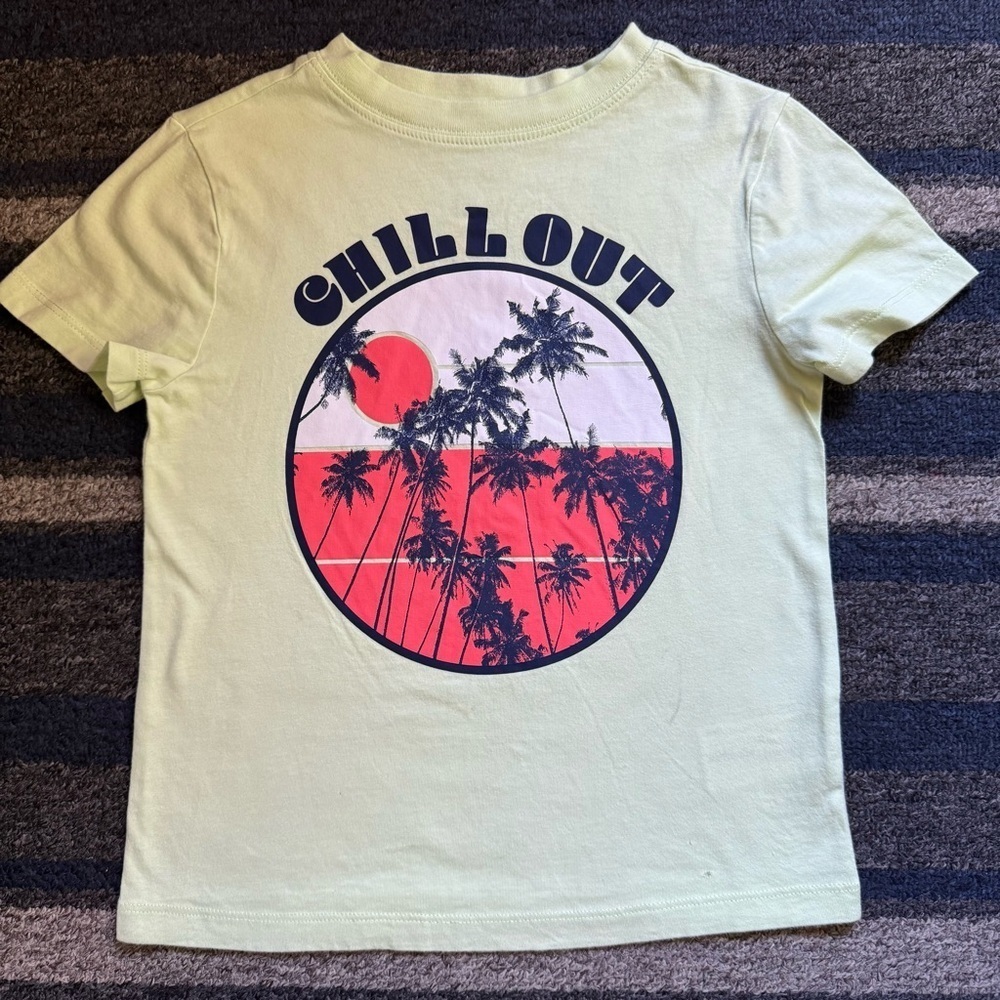 Carter’s Boys Chill Out Kids T-Shirt Light Green‎ Size XS